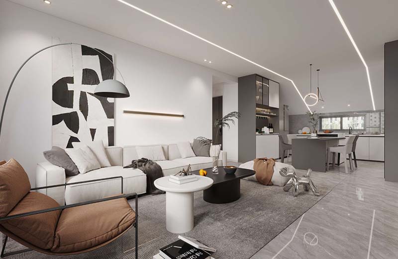 玖和廣場 100㎡現(xiàn)代風(fēng)格