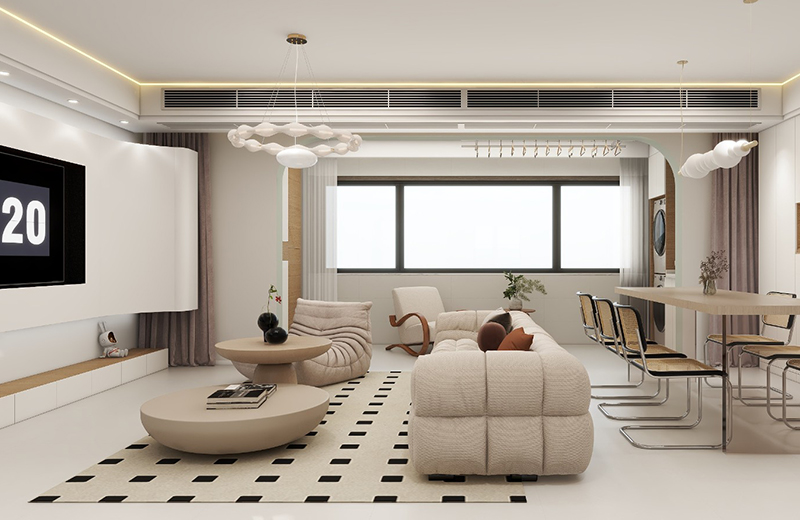 海投過(guò)云溪 128㎡現(xiàn)代風(fēng)格