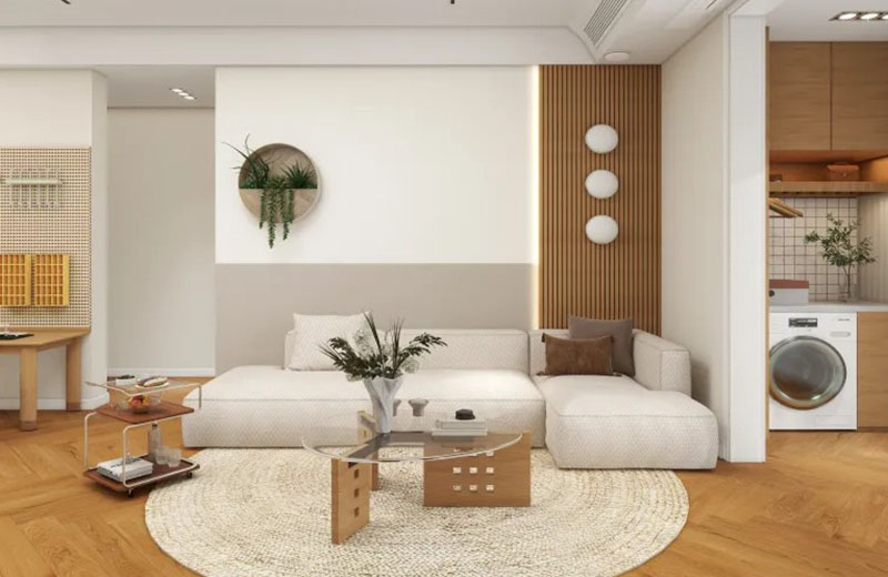 玖和廣場(chǎng) 100㎡原木風(fēng)格